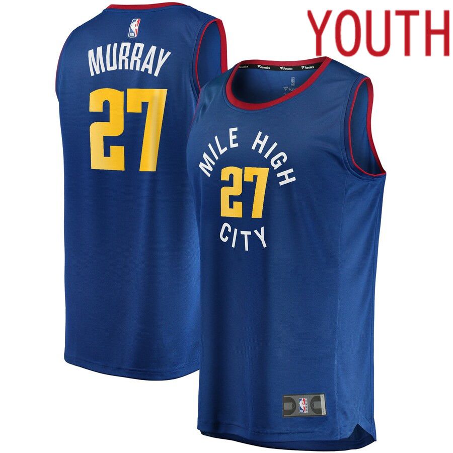 Youth Denver Nuggets #27 Jamal Murray Fanatics Branded Navy Fast Break Replica Player NBA Jersey->denver nuggets->NBA Jersey